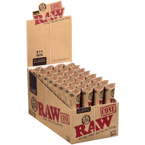 Raw Papers CLASSIC Pre-Rolled Cones 1 ¼ - 6 Packs