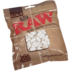 Raw Filter Natural Unrefined Cotton Regular 200 Ct. Bag
