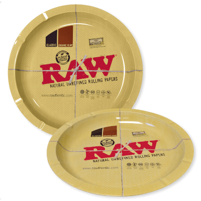 Raw Rolling Metal Tray Round Large 1EA.