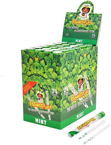 HONEYPUFF MINT Rolling Cone Paper With Plastic Tube 1EA.