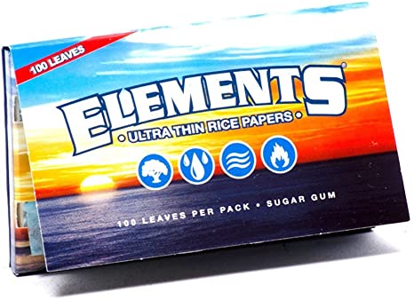 Elements Ultra Thin Rice Single Wide 70X37mm 25/100 Ct.