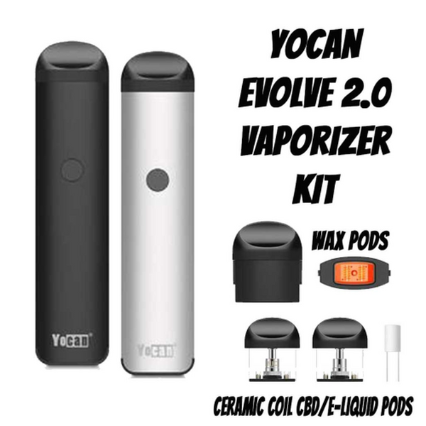 EVOLVE 2.0 KIT BY YOCAN YOCAN EVOLVE 2.0 POD SYSTEM 3 IN 1 STARTER KIT FOR E-LIQUID, CONCENTRATE AND THICK OIL