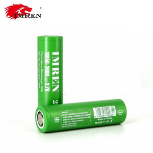 Imren (Green) IMR 18650 (2600mAh) 38A 3.7v Battery FLAT 1EA.