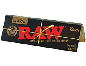 Raw Papers Classic Black 1 1/4" 50 Ct. Box