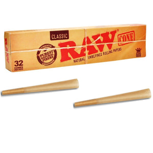 RAW CLASSIC PACK OF 32 PRE-ROLLED CONES