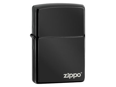 Zippo Ebony W/Logo ZP24756ZL