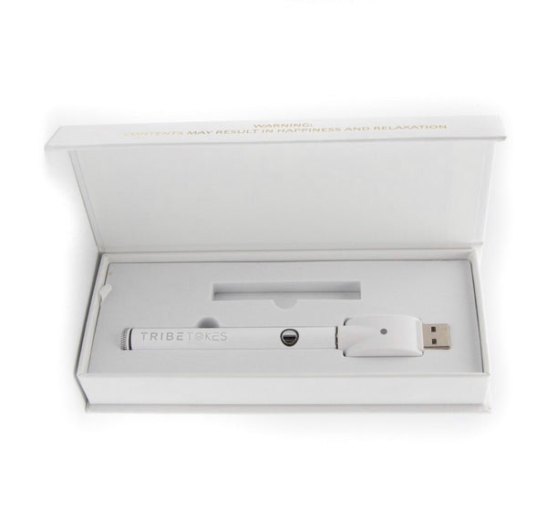 THE WAND ADJUSTABLE VOLTAGE VAPE PEN & STORAGE BOX - WHITE  (BATTERY ONLY) Regular price $40.00