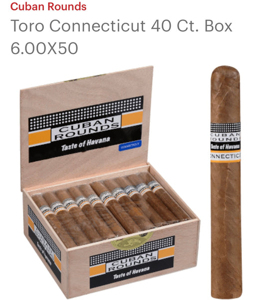 CUBAN ROUNDS TORO CONNECTICUT 20 CT. BOX 6.00X50