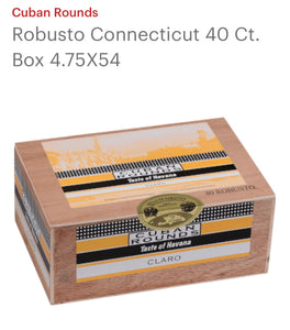 CUBAN ROUNDS ROBUSTO CONNECTICUT20 CT. Box 4.75X54