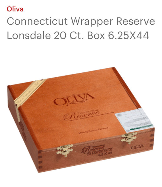 OLIVA CONNECTICUT WRAPPER RESERVE LONSDALE  20 CT. BOX 6.25X44