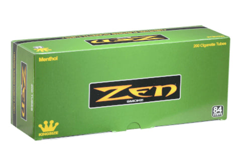 Zen Tubes King Size Menthol 200 Ct. Box